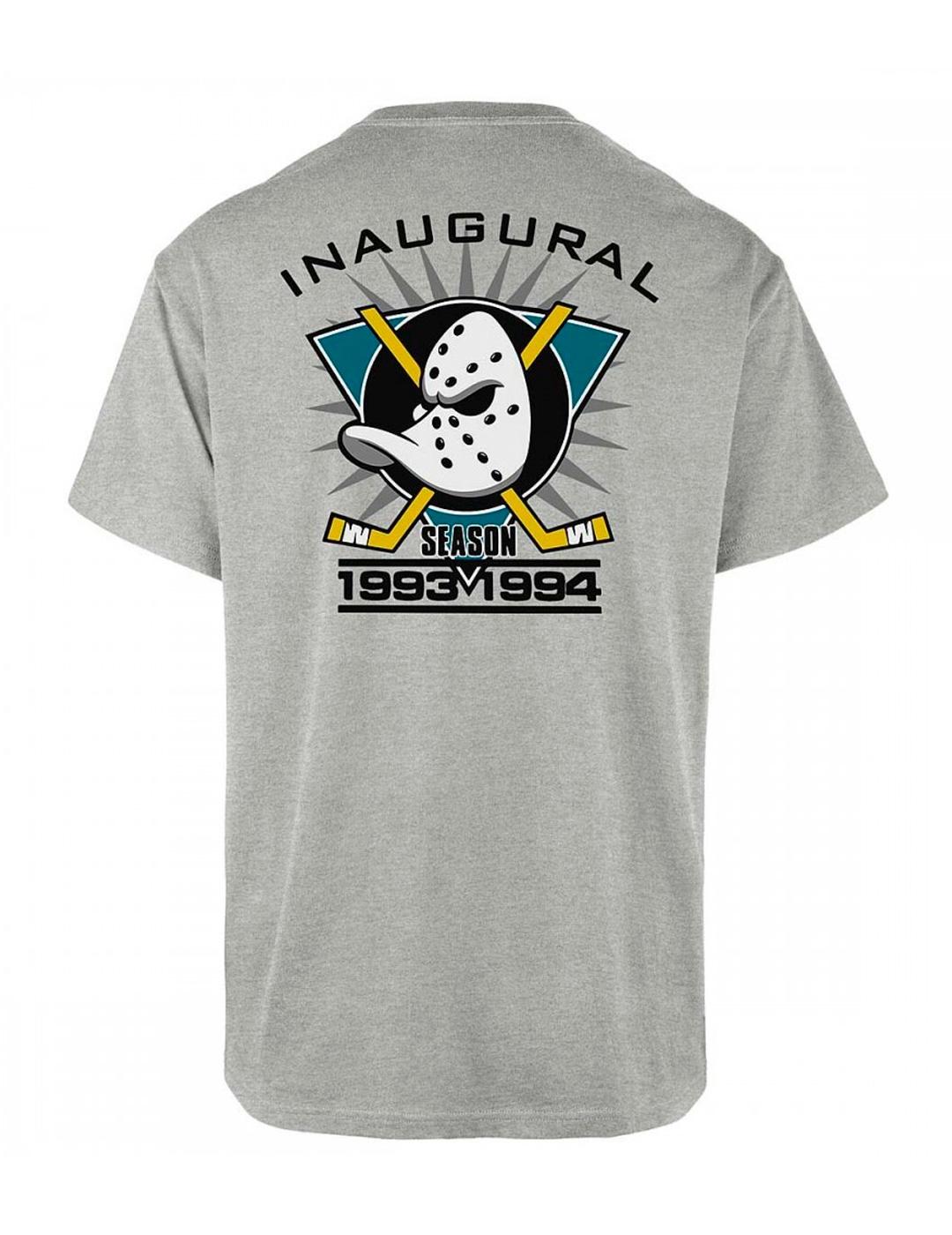 Camiseta `47 Brand 'Anaheim Ducks' Gris Jaspeado