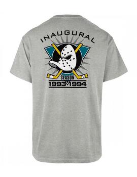 Camiseta `47 Brand 'Anaheim Ducks' Gris Jaspeado