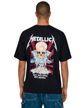Camiseta Only & Sons 'Metallica RLX' Print Back Negro