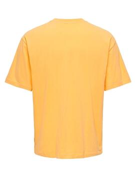 Camisetas Only & Sons 'Mani Life' Naranja