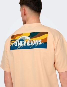 Camiseta Only & Sons 'Keith' Rosa Claro