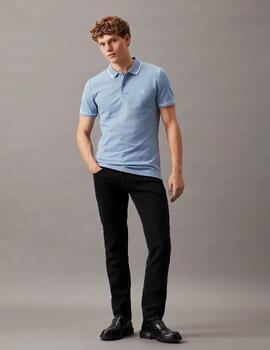 Polo Calvin Klein 'Tipping Slim' Celeste