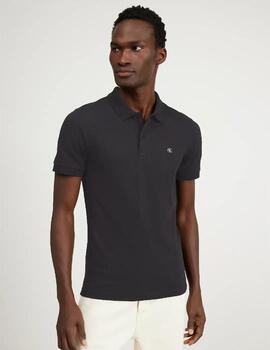 Polo Calvin Klein 'Embro Badge' Negro