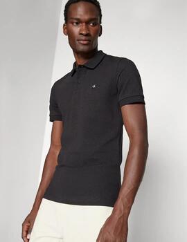 Polo Calvin Klein 'Embro Badge' Negro