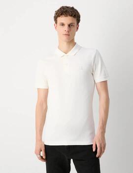 Polo Calvin Klein 'Embro Badge' Crudo