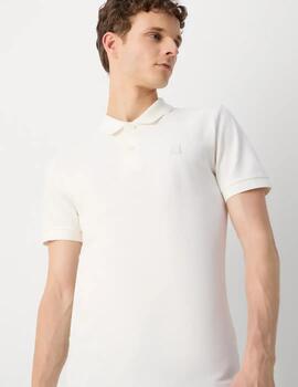 Polo Calvin Klein 'Embro Badge' Crudo