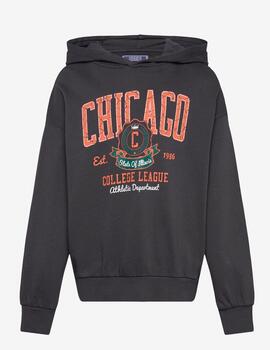 Sudadera Jack & Jones 'Charge' Capucha Negro Lavado