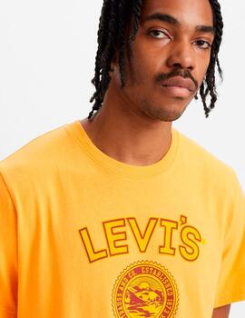 Camiseta Levi´s 'Varsity Logo Patch' Amarillo Anaranjado