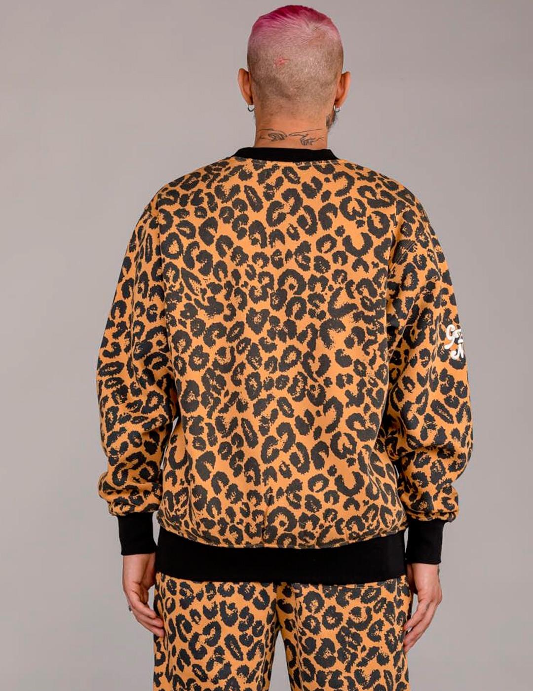 Sudadera Grimey 'Westbound' Print Leopardo