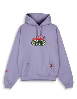 Sudadera Grimey 'Scratching Memories' Capucha Violeta