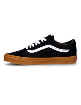 Zapatilla Vans 'Old Skool Gum Sole' Negro Logo Rojo