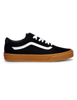 Zapatilla Vans 'Old Skool Gum Sole' Negro Logo Rojo