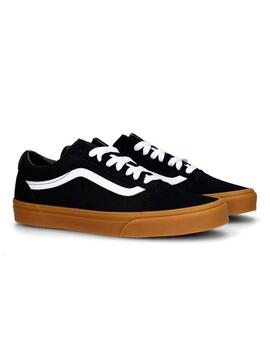 Zapatilla Vans 'Old Skool Gum Sole' Negro Logo Rojo