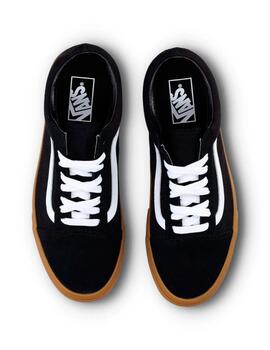 Zapatilla Vans 'Old Skool Gum Sole' Negro Logo Rojo