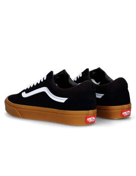 Zapatilla Vans 'Old Skool Gum Sole' Negro Logo Rojo