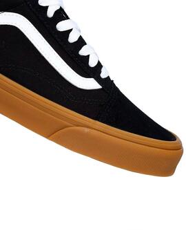 Zapatilla Vans 'Old Skool Gum Sole' Negro Logo Rojo