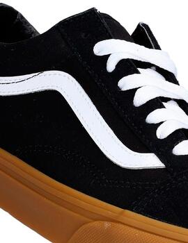 Zapatilla Vans 'Old Skool Gum Sole' Negro Logo Rojo