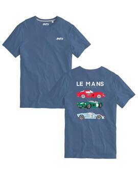 Camiseta A.M.E.N 'Le Mans' Azul Denim