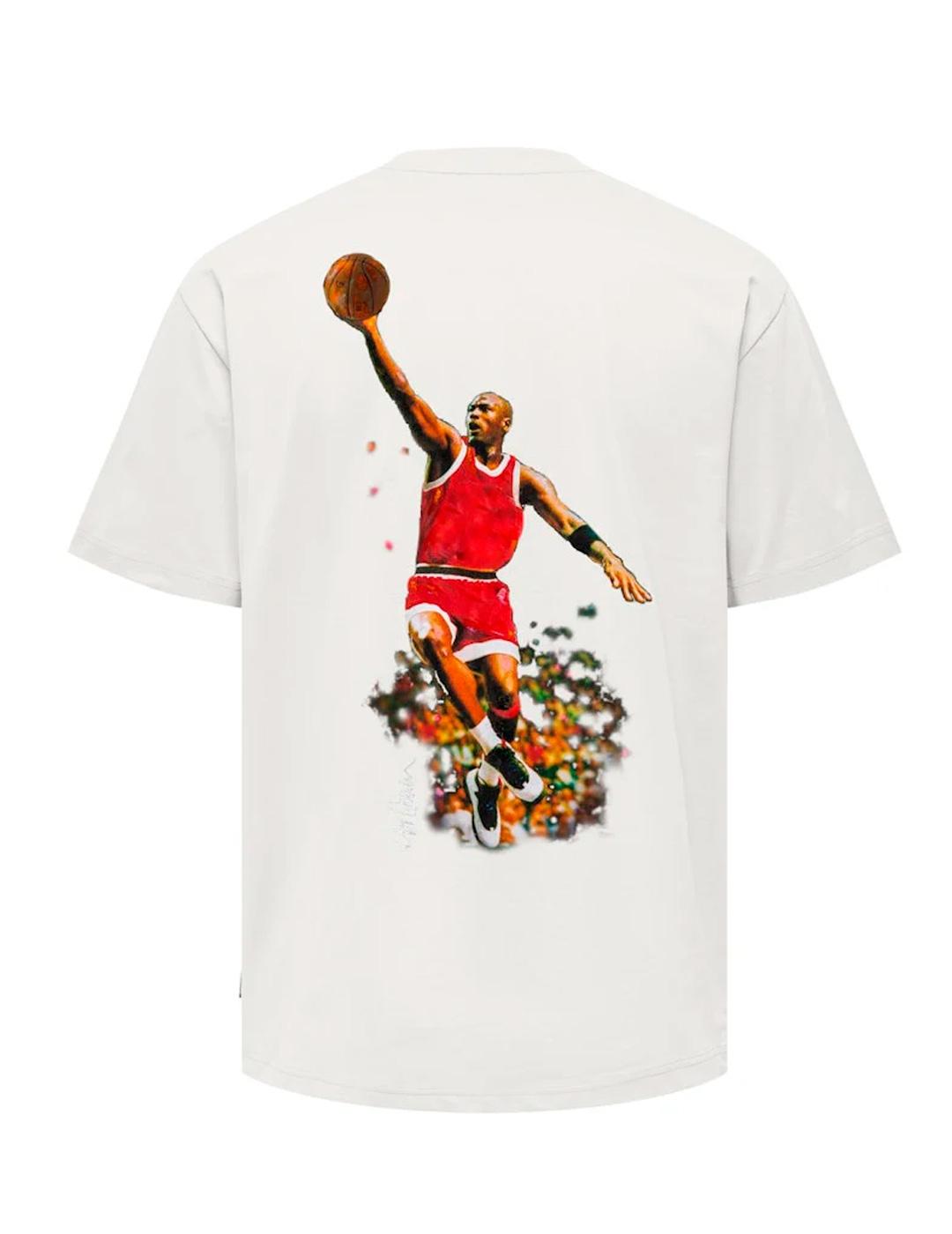 Camiseta Only & Sons 'Jordan Jumping' Blanco