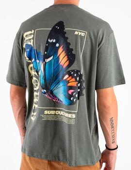 Camiseta Only & Sons 'Keane RLX' Mariposa Gris Verdoso