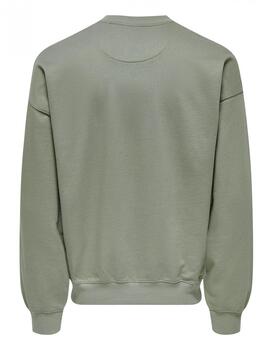 Sudadera Only & Sons 'Alta' Gris Verdoso