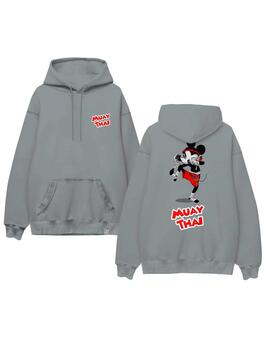 Sudadera TYS 'Muay Mouse' Capucha Gris