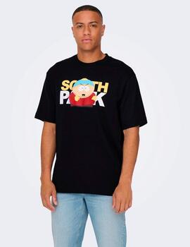 Camiseta Only & Sons 'South Park Rlx' Negro