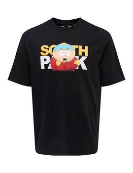 Camiseta Only & Sons 'South Park Rlx' Negro