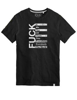 Camiseta TYS 'Fucking' Negro Lavado