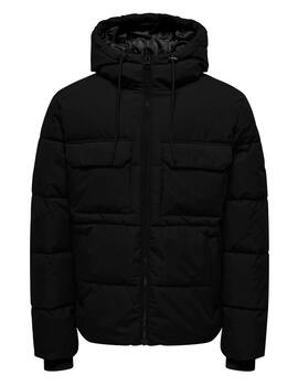 Chaqueta Only & Sons 'Elijah' Capucha Negro