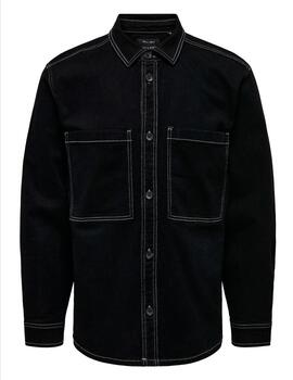 Chaqueta Sobrecamisa Only & Sons 'Dago' Negro