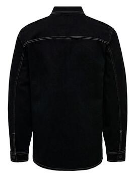 Chaqueta Sobrecamisa Only & Sons 'Dago' Negro