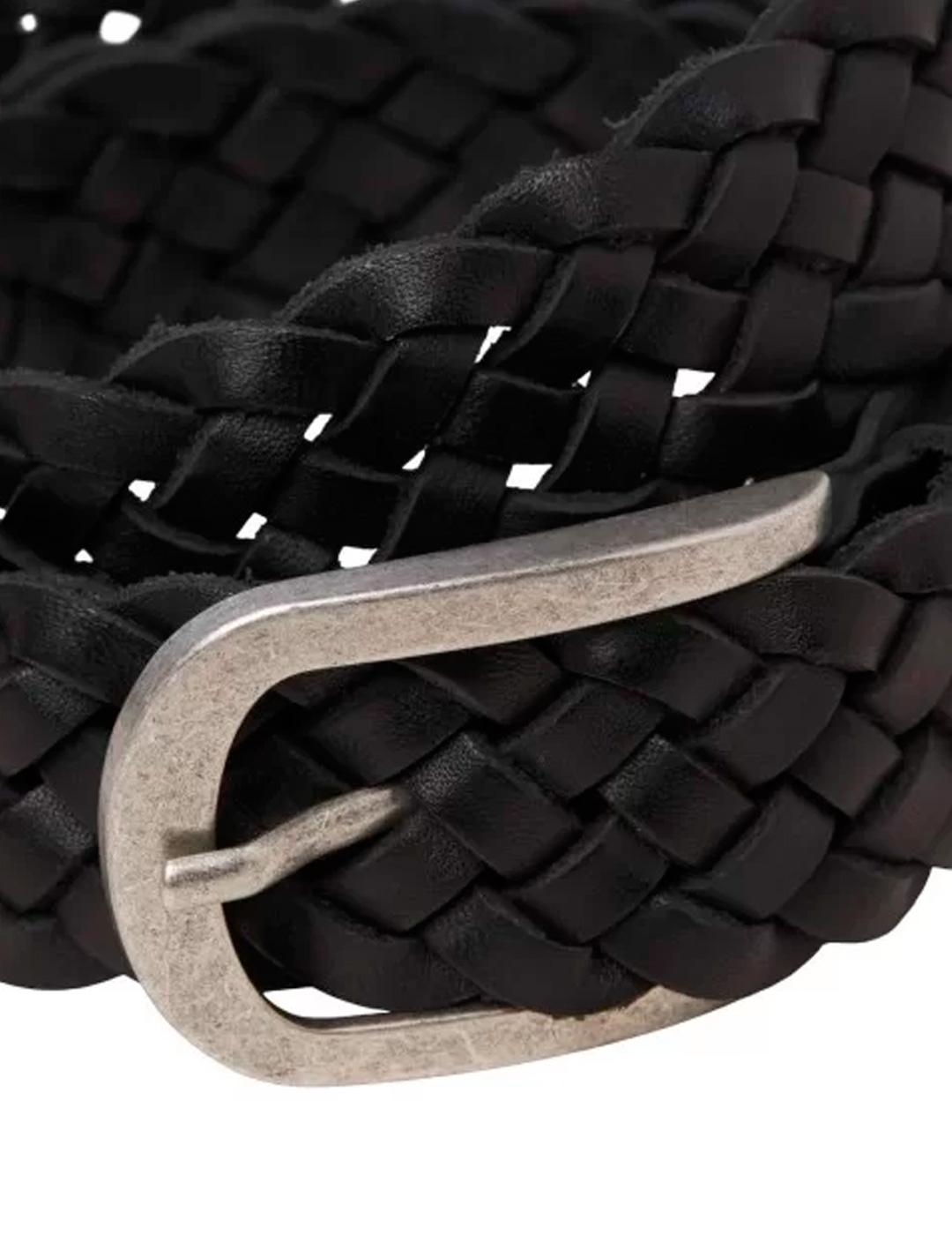 Cinturón Trenzado Jack & Jones 'Lau Braided' Negro Hombre