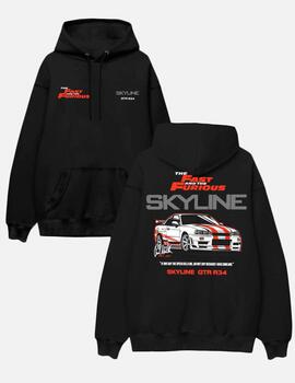 Sudadera TYS 'Skyline' Capucha Negro Unisex