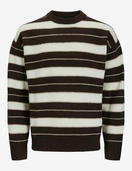 Jersey Jack & Jones 'Ollie' Rayas Marrón Hombre