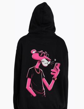 Sudadera Tys 'Muy Rosa' Capucha Negro Unisex