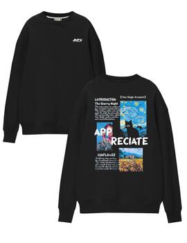 Sudadera A.M.E.N 'El Gato' Negro Unisex