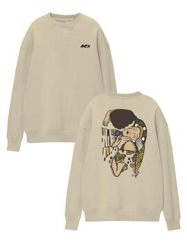 Sudadera A.M.E.N 'El Beso' Beige Unisex