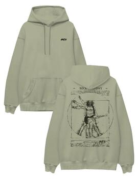 Sudadera A.M.E.N 'Rock' Capucha Khaki Unisex