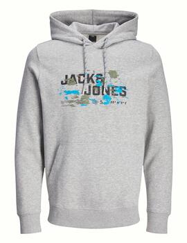 Sudadera Jack & Jones 'Outdoor' Capucha Gris Hombre