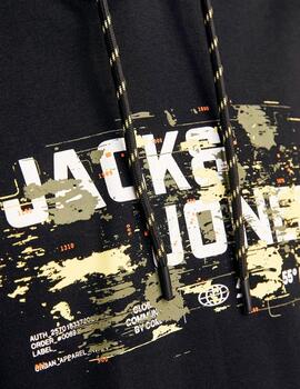 Sudadera Jack & Jones 'Outdoor' Capucha Negro Hombre