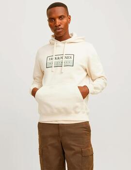 Sudadera Jack & Jones 'Fredericksberg' Capucha Crudo Hombre