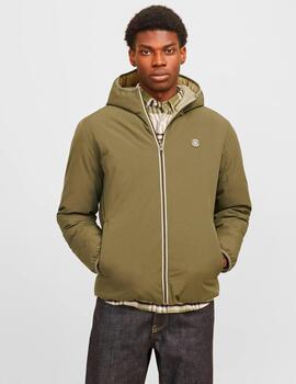 Chaqueta Jack & Jones 'Brook' Reversible Verde Beige Hombre