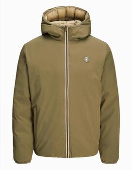 Chaqueta Jack & Jones 'Brook' Reversible Verde Beige Hombre