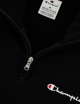 Sudadera Polar Champion Media Cremallera Negro Hombre