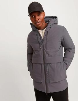 Parka Jack & Jones 'Charlie' Capucha Gris Hombre