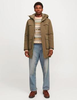 Chaqueta Jack & Jones 'Wave' Parka Khaki Hombre