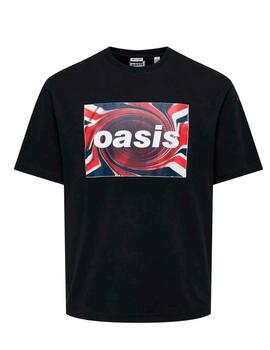 Camiseta Only & Sons 'Oasis' Negro Unisex