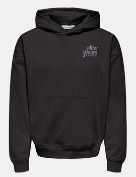 Sudadera Only & Sons 'Buck After Hours' Negro Ácido Hombre