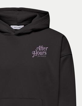 Sudadera Only & Sons 'Buck After Hours' Negro Ácido Hombre